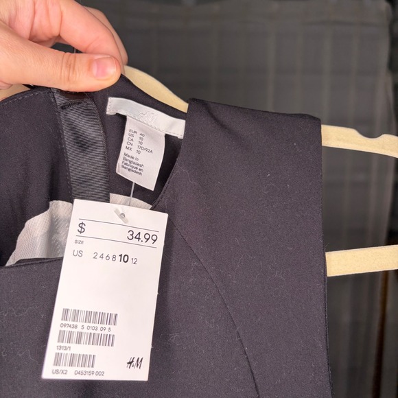 H&M Sheath Dress Womens Size 10 Black New Sleeveless Professional Cocktail LBD - Picture 3 of 6